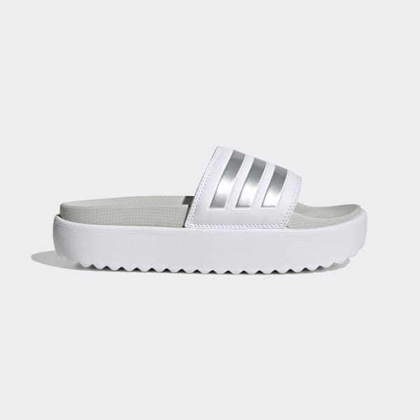 blanc Claquette Adilette Platform