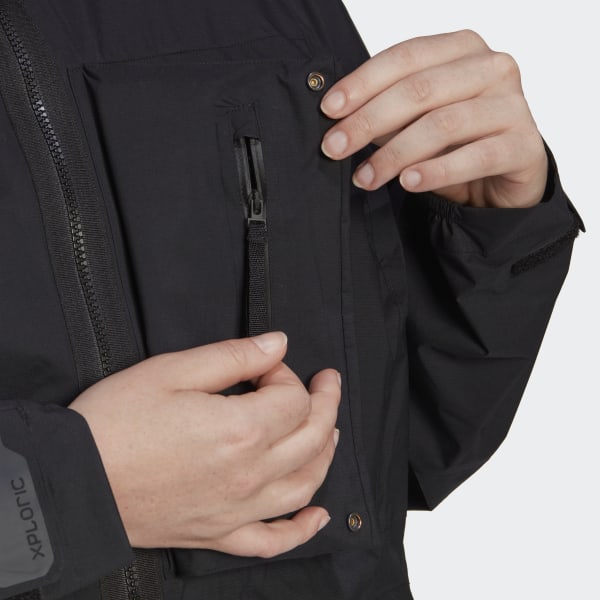 Czerń Terrex Xploric RAIN.RDY Hiking Jacket (Plus Size)