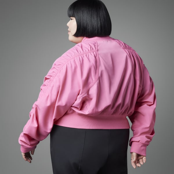 adidas Collective Power Bomber Jacket Plus Size Pink adidas