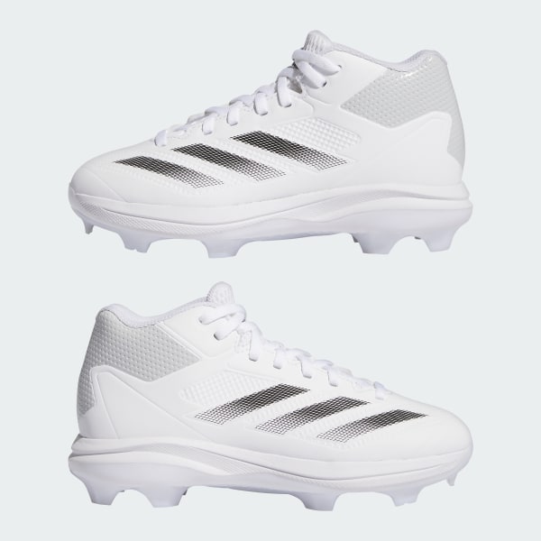 White adidas baseball cleats top
