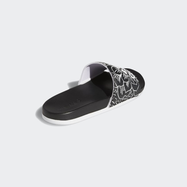 Adidas adilette floral slides clearance black