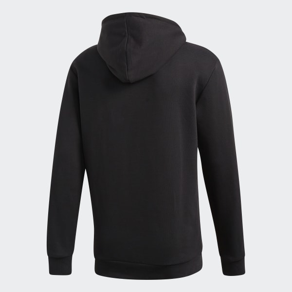 adidas trefoil hoodie men's black