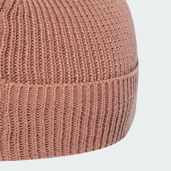 Pink Everyday Icons Beanie With Tonal Metal Trefoil