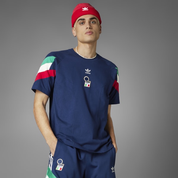 【新品】アディダスオリジナルス イタリア　半袖Tシャツ　XLサイズ 新品】アディダスオリジナルス イタリア 半袖Tシャツ XLサイズ