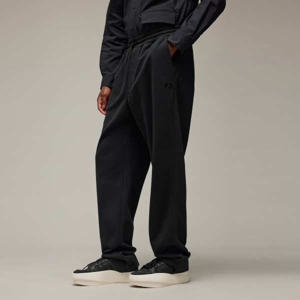 Black Y-3 French Terry Straight Pants