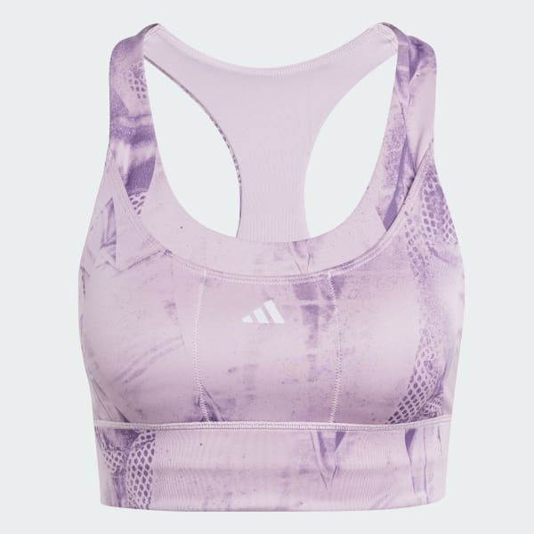 adidas Run Pocket Medium-Support AOP Bra Iteration - Purple | Women\'s  Running | adidas US