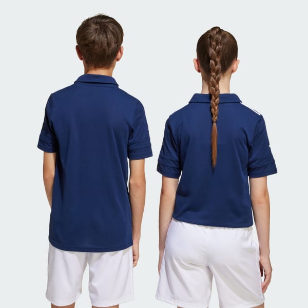 Azul Playera Polo SQ 25 Algodón para Niños