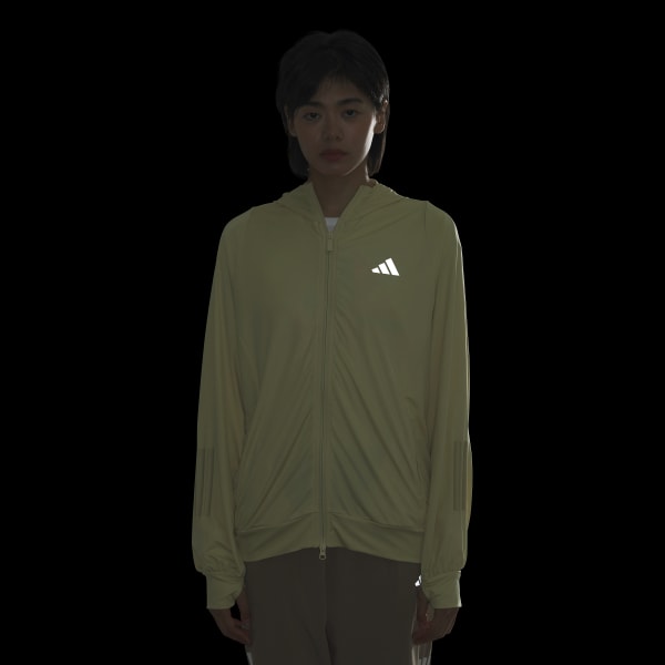 イエロー UVニット フルジップフーディー