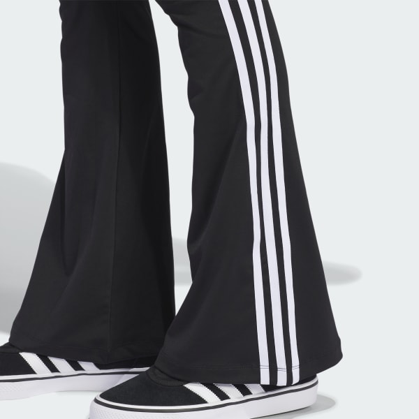 Black adidas Originals 3-Stripes Flared Leggings