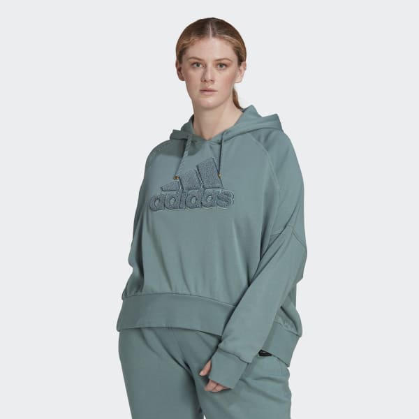 zelená Mikina s kapucňou 11 Honoré (plus size)