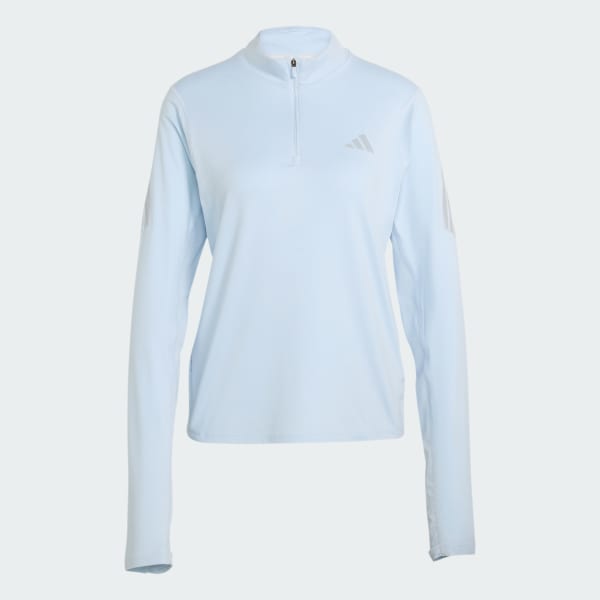 Blue adi365 Iconic Running 1/2 Zip Jumper