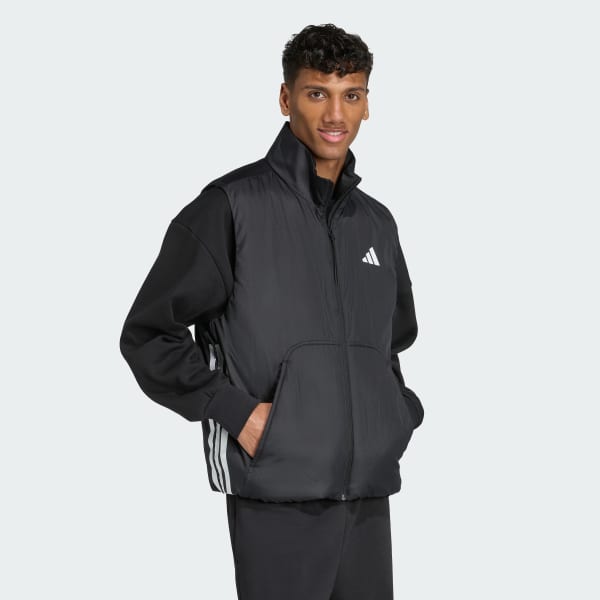 adidas City Tech CLIMAWARM Padded Insulated Vest - Black | Free