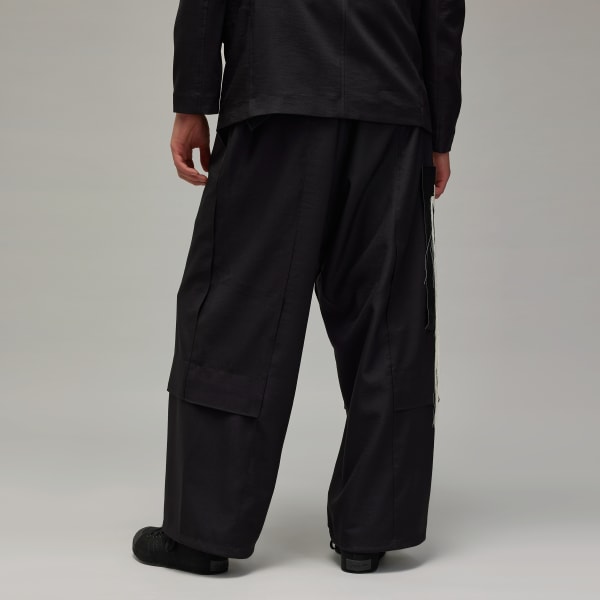 Adidas Y-3 Men Wool Jersey Cuffed Pants black