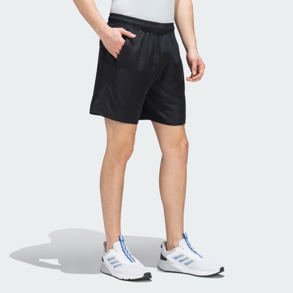 Black TRAIN ESSENTIALS WOVEN SHORTS