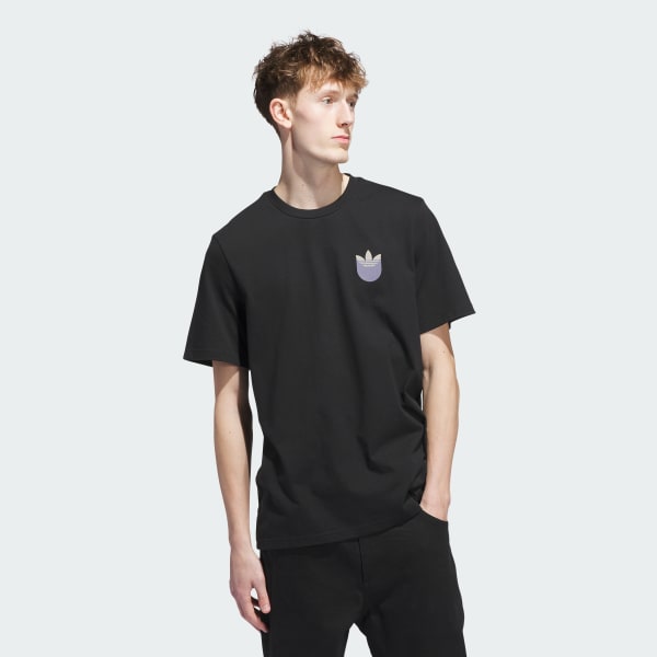 Negro Camiseta Skateboarding Trefoil Shadow