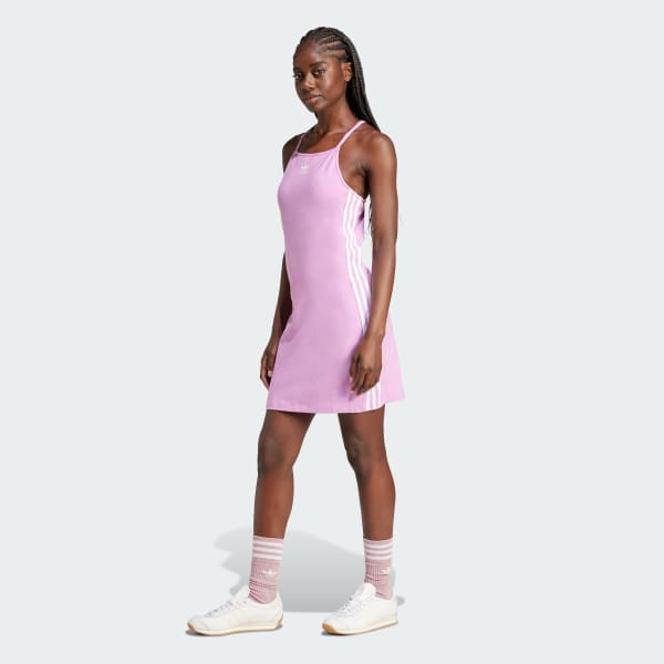 Lila 3-Streifen Minikleid