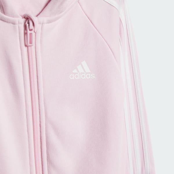 Pink Essentials 3-Stripes French Terry Kids bodysuit