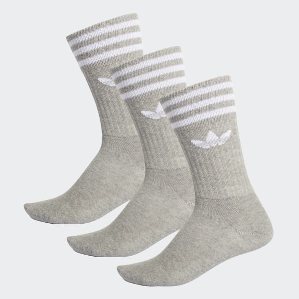 adidas Crew Socks 3 Pairs Grey adidas UK
