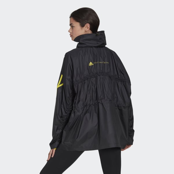 Czerń adidas by Stella McCartney Half-Zip Mid-Length Jacket JLV89