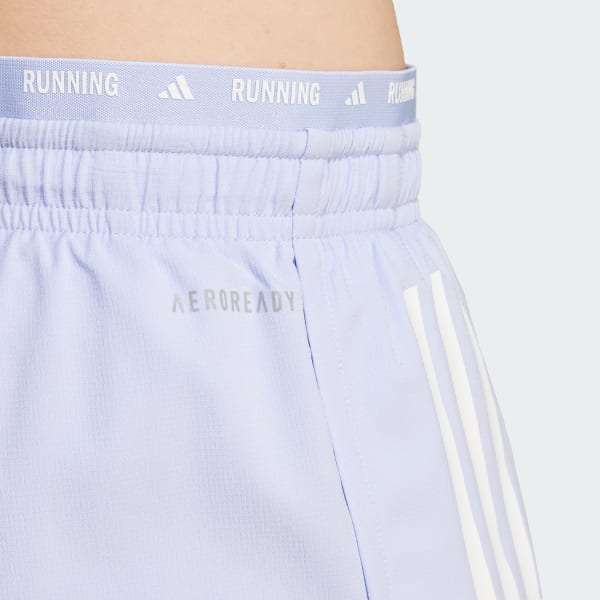 adidas Own the Run 3-Stripes 2-in-1 Shorts - Purple | adidas