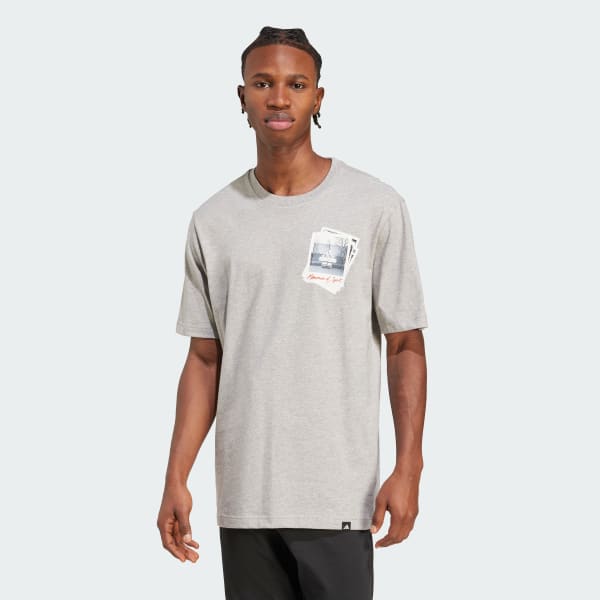adidas Memories Of Sport Graphic Tee - Grey | Free Shipping with