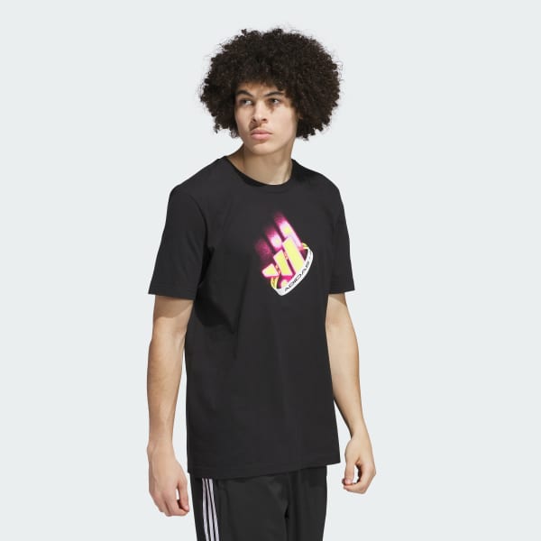Negro Remera Neon Festival Estampada