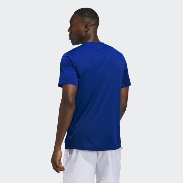 Bleu T-shirt Club Tennis 3-Stripes 22590