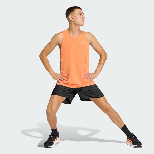Naranja Playera sin Mangas de Running adi365 CLIMACOOL