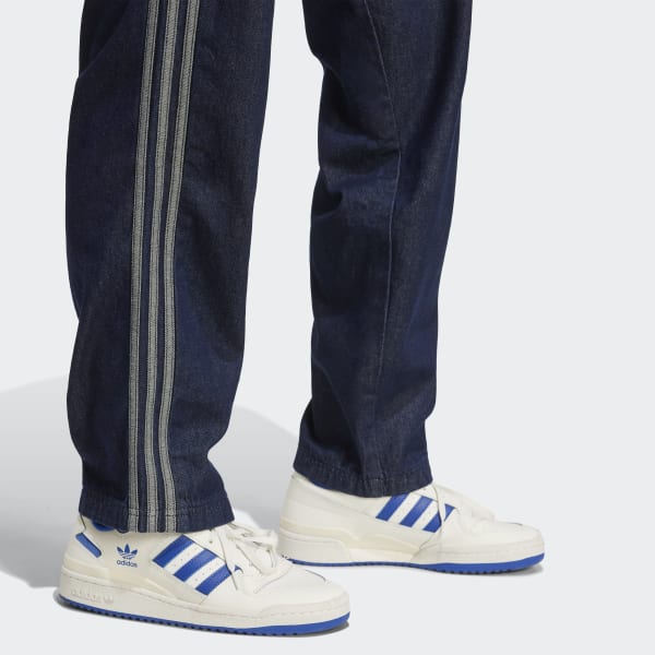 新品✨アディダス　トラックパンツ　デニム　ジョガー　ライン　adidas レア レア】adidas アディダス デニム ジョガー パンツ スリーライン