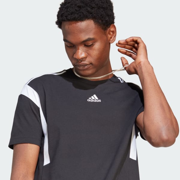 T-shirt colorblock essential noir gris homme - Adidas