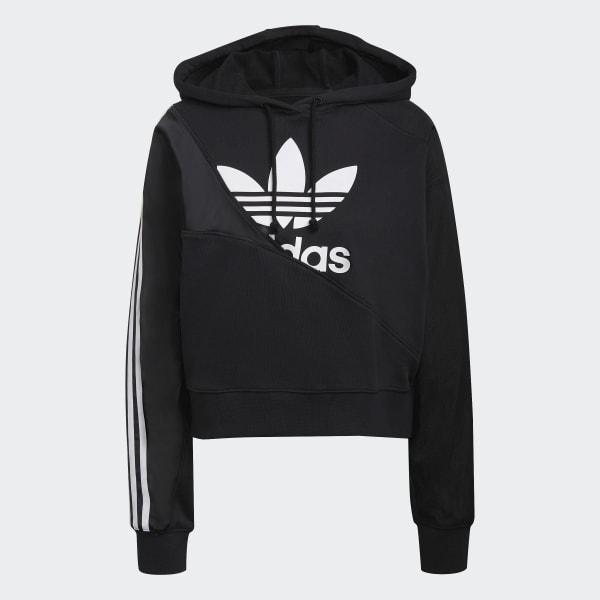 Svart Adicolor Split Trefoil Hoodie MBF41
