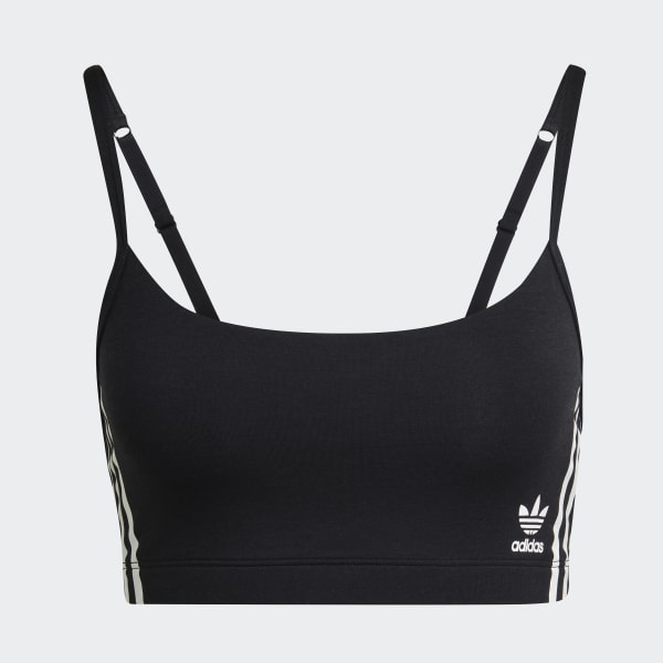 Czerń Adicolor Comfort Flex Cotton Scoop Bralette HPO29