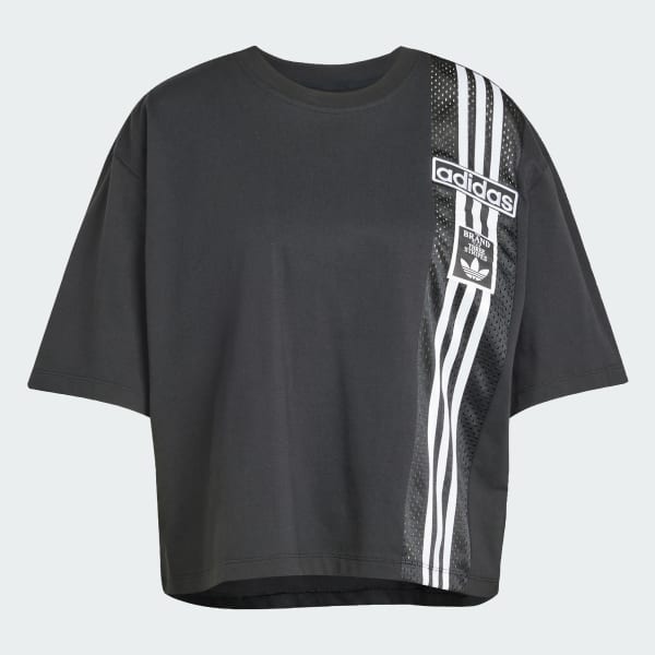 Preto Camiseta Cropped Adibreak