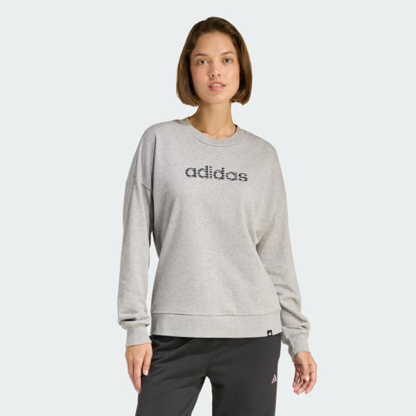 Gris SUDADERA ESSENTIALS BIG LINEAR DE TELA FRENCH TERRY