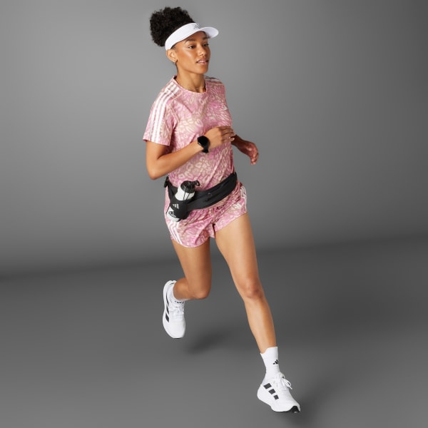 Pink Own the Run CLIMACOOL 3-Stripes Shorts