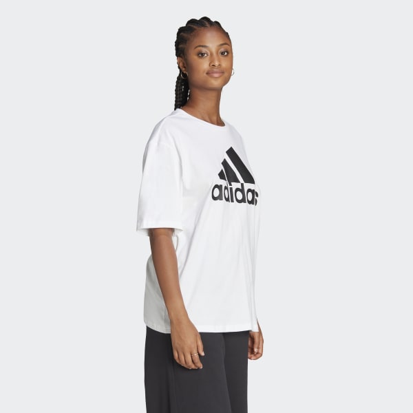 adidas Essentials Big Logo Boyfriend Tee White adidas Australia