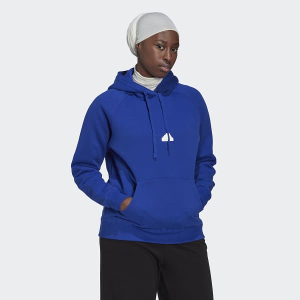 Blue Oversized Hooded Sweatshirt HQ512