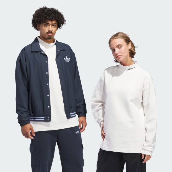 White Basketball Mock Neck Top (Gender Neutral)