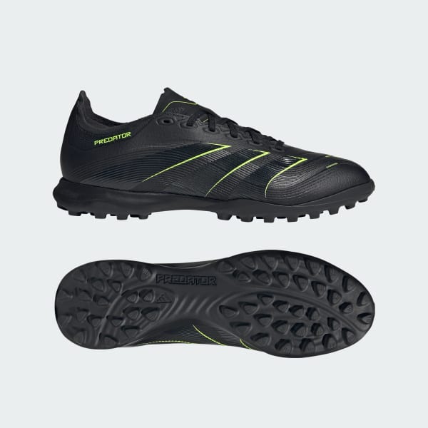 Negro Zapatos de fútbol Predator League pasto sintético