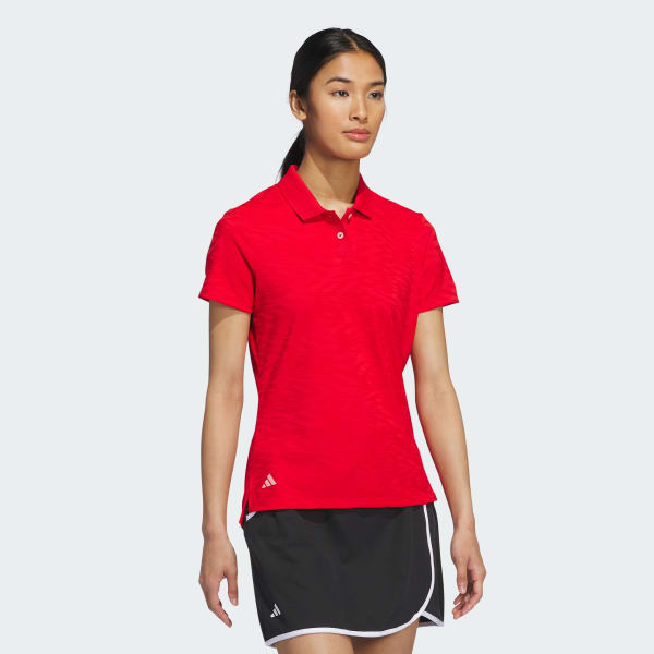 Rojo Playera Polo Ultimate365 Jacquard