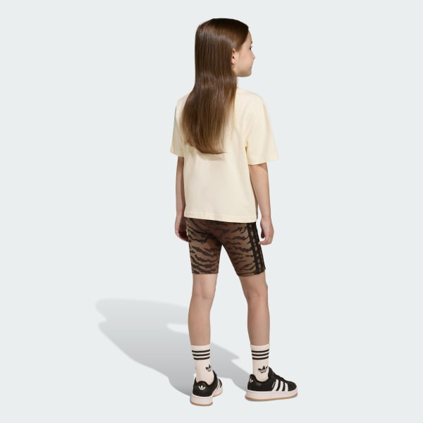 Blanco CONJUNTO DE CAMISETA Y LICRAS CORTAS AOP