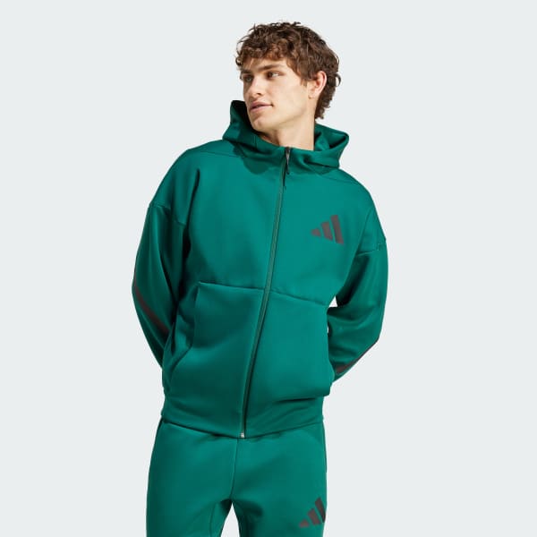 adidas Z.N.E. Full Zip Hooded Track Jacket Green adidas Malaysia