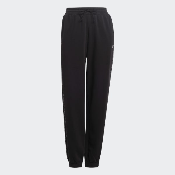 Czerń Abstract Animal Print Joggers