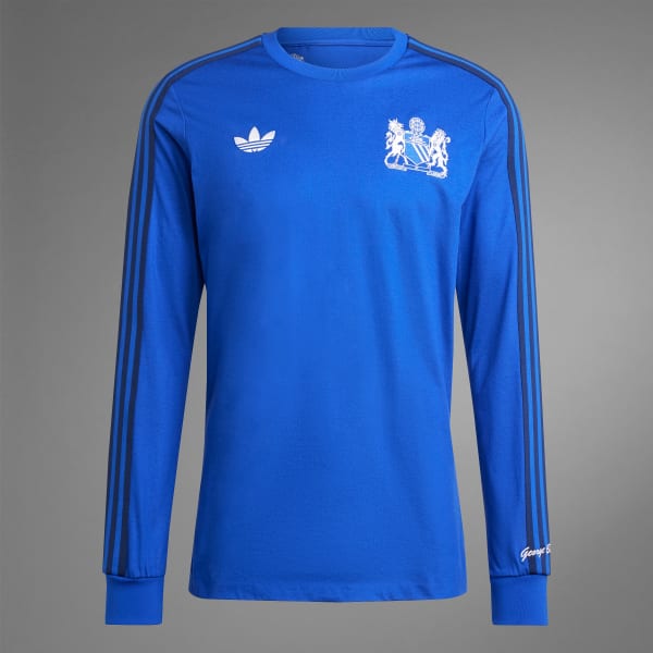 adidas Manchester United George Best Long Sleeve Trikot Blau adidas Deutschland