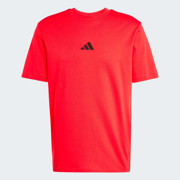 Rojo Playera de tejido de punto jersey Essentials con logo pequeño