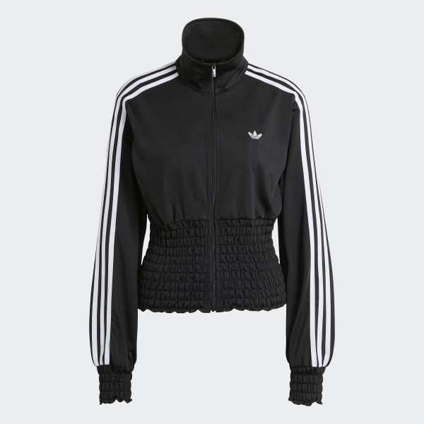 adidas SMOCKED FIREBIRD TRACK TOP - Black | Free Shipping with adiClub