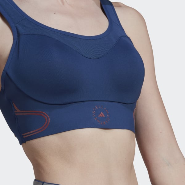 Bleu Brassière de sport adidas by Stella McCartney TruePace Maintien fort VK179