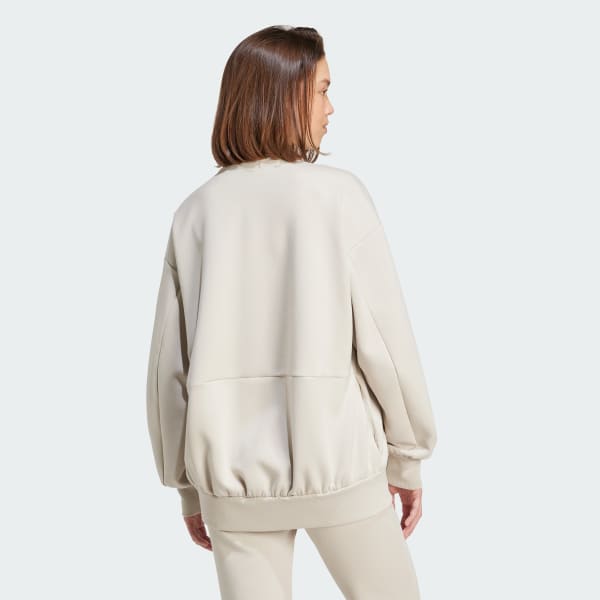 bézová Top Soft Lux Loose Full-Zip