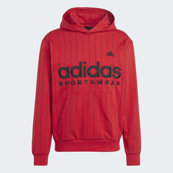Rood Pinstripe Fleece Hoodie