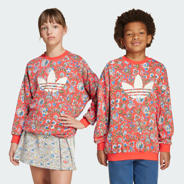 Κόκκινο Adidas Originals X Liberty London Crew Kids
